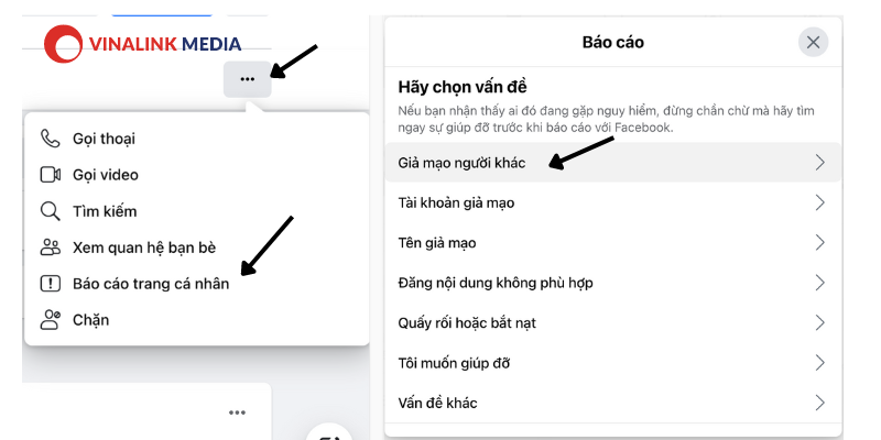 Hướng dẫn xóa tài khoản Facebook của người khác mạo danh